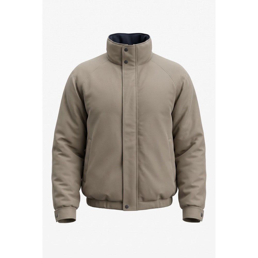 Claiborne Mens Downfill Blend Puffer Jacket Tan Khaki Full Zip Winter Coat XL